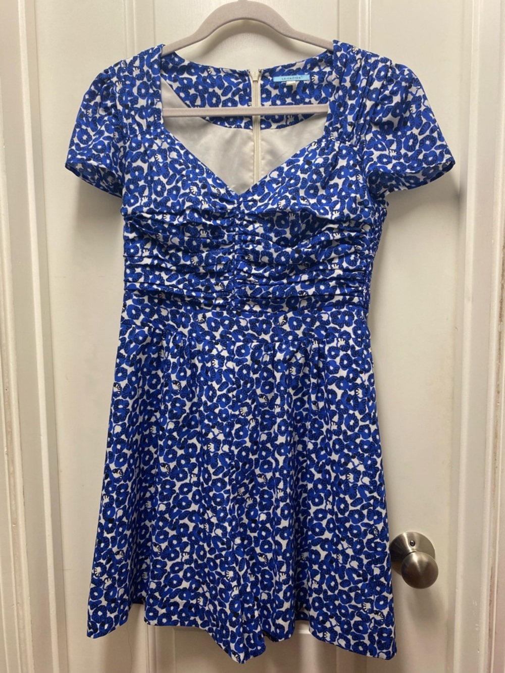 Anthropologie Blue and White Floral Print Romper - Leifnotes - Picture 3 of 6